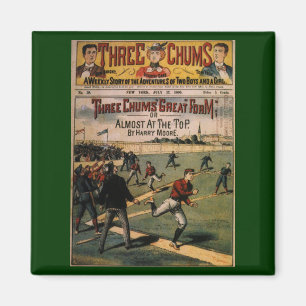 Vintage-Sport Baseball Three Chums Magazincover Magnet
