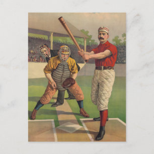 Vintage-Sport Baseballkartenauslosung Postkarte