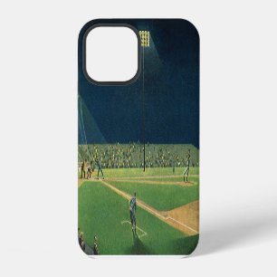 Vintage-Sport, Baseballspiel bei Nacht iPhone Hülle