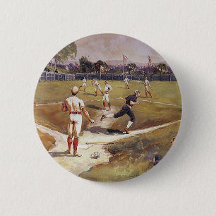 Vintage-Sport-Baseballspiel von Henry Sandham Button