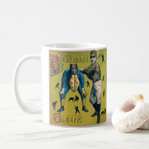 Vintage Sport Baseballspieler beim Heimspiel Kaffeetasse