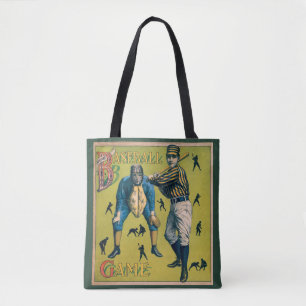 Vintage Sport Baseballspieler beim Heimspiel Tasche