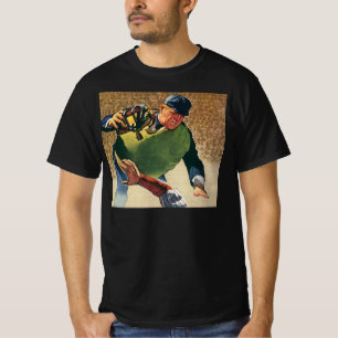 Vintage-Sport Baseballspieler, der Schiedsrichter T-Shirt