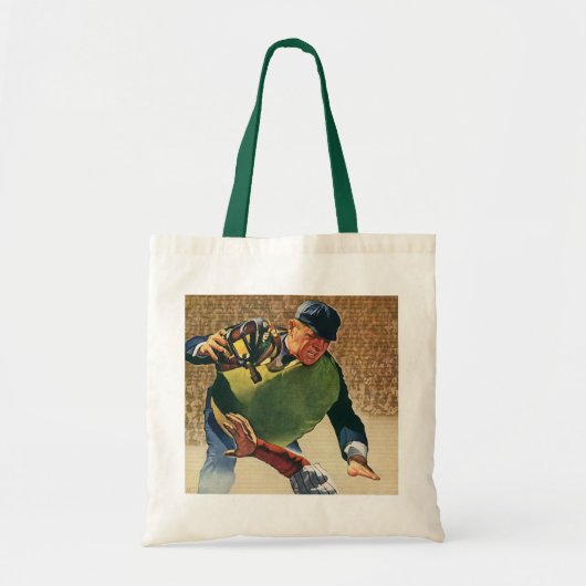 Vintage-Sport Baseballspieler, der Schiedsrichter Tragetasche (Vorne)