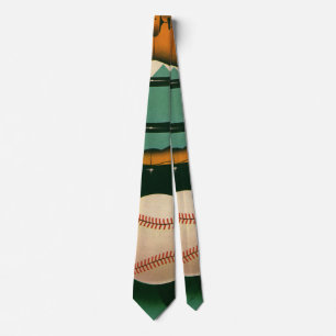Vintage-Sport Baseballspieler, Fänger mit Handschu Krawatte