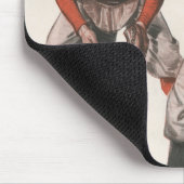Vintage-Sport Baseballspieler Mousepad (Ecke)