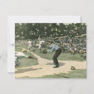Vintage-Sport, Baseballspieler rutscht nach Hause