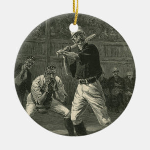 Vintage-Sport, Baseballspieler von Thulstrup Keramikornament