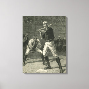 Vintage-Sport, Baseballspieler von Thulstrup Leinwanddruck