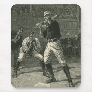 Vintage-Sport, Baseballspieler von Thulstrup Mousepad
