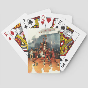 Vintage-Sport-Basketballspiel, Basketballspieler Spielkarten