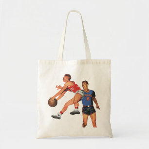 Vintage-Sport, Basketballspieler in einem Spiel Tragetasche