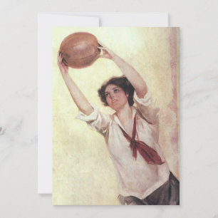 Vintage-Sport, Basketballspielerin mit Ball