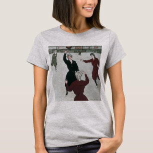 Vintage-Sport, Basketballspielerinnen im Spiel T-Shirt