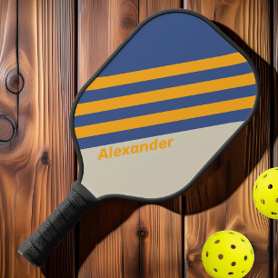 Vintage Sport Blau Crush Sonnenuntergang Streifen  Pickleball Schläger