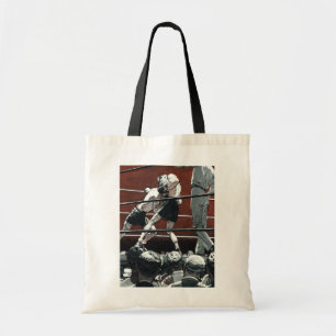 Vintage-Sport-Boxen, Boxer kämpfen im Ring Tragetasche