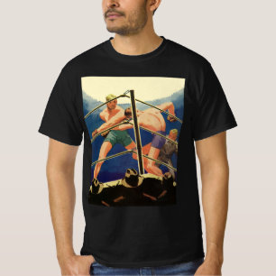 Vintage-Sport-Boxen, Boxer während eines Kampfes T T-Shirt