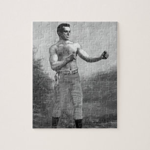 Vintage-Sport-Boxen, Profil eines viktorianischen  Puzzle