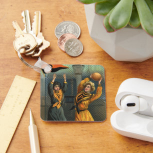 Vintage-Sport, Damen-Basketballteam bei einem Spie Schlüsselanhänger