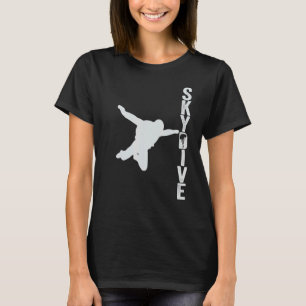 Vintage-Sport Fallschirmspringen Silhouette eines T-Shirt
