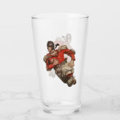 Vintage-Sport-Fußball-Quarterback-Spieler läuft Glas (Rückseite)