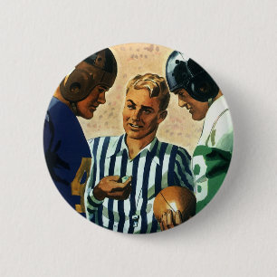 Vintage-Sport, Fußball-Schiedsrichter-Münzwurf Button