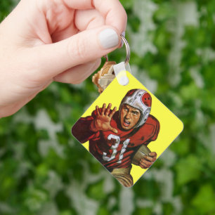 Vintage Sport Fußball Spieler Running Back Nr. 31 Schlüsselanhänger