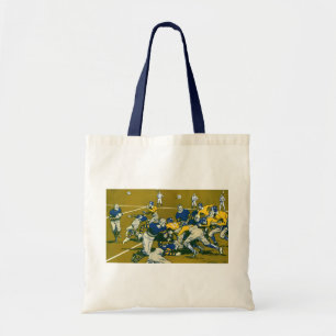 Vintage-Sport-Fußballspiel, Gold- gegen Blaue Mann Tragetasche