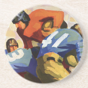 Vintage-Sport, Fußballspieler in einem Spiel Getränkeuntersetzer