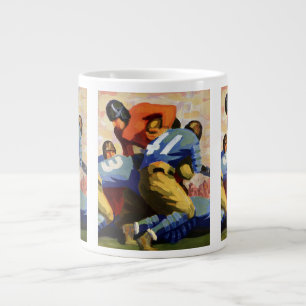 Vintage-Sport, Fußballspieler in einem Spiel Jumbo-Tasse