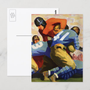 Vintage-Sport, Fußballspieler in einem Spiel Postkarte