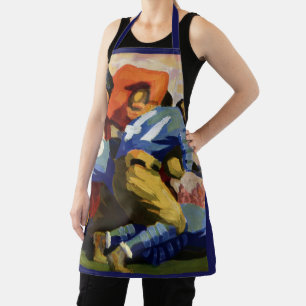 Vintage-Sport, Fußballspieler in einem Spiel Schürze