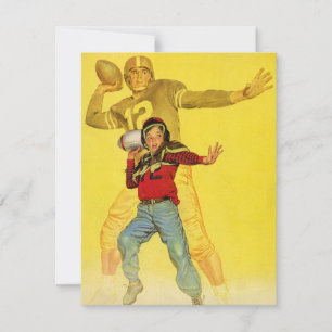 Vintage-Sport, Junge als zukünftiger Football-Quar