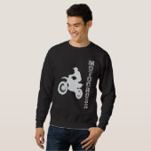 Vintage Sport Motocross Motocross Man Silhouette Sweatshirt (Vorne ganz)