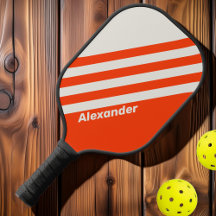 Vintage Sport Sunset Orange Streifen mit Namen