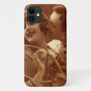 Vintage-Sport Tennis, Liebe und Romantik Case-Mate iPhone Hülle