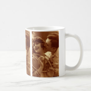 Vintage-Sport Tennis, Liebe und Romantik Kaffeetasse