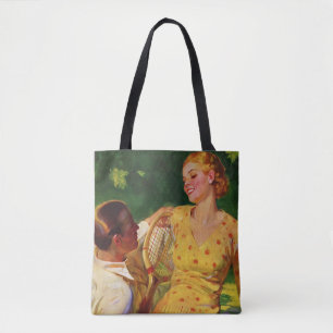 Vintage-Sport Tennis, Liebe und Romantik Tasche