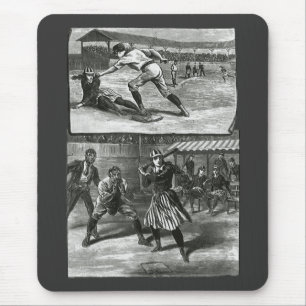 Vintage-Sport, viktorianische Baseballteams der Fr Mousepad