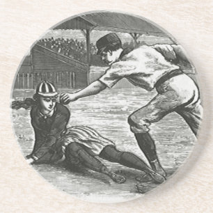 Vintage-Sport, viktorianische Frauen-Baseballteams Untersetzer