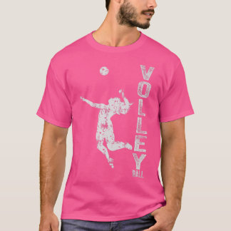 Vintage-Sport-Volleyball-Liebhaberinnen Volleyball T-Shirt