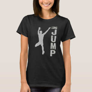 Vintage Sport Weitsprung  Weitsprung Mann Silhouet T-Shirt