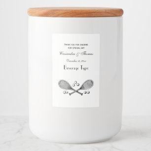 Vintage Sportaktivitäten Tennis Racquet Tennis Lebensmitteletikett