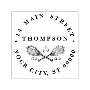 Vintage Sportaktivitäten Tennis Racquet Tennis Permastempel