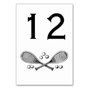 Vintage Sportaktivitäten Tennis Racquet Tennis Tischnummer