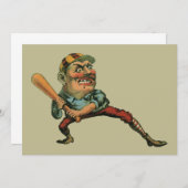 Vintage Sportarten, Angry Baseball Player Batter (Vorne/Hinten)