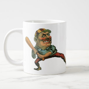 Vintage Sportarten, Angry Baseball Player Batter Jumbo-Tasse
