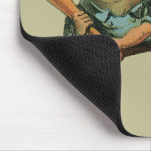 Vintage Sportarten, Angry Baseball Player Batter Mousepad (Ecke)