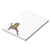 Vintage Sportarten, Angry Baseball Player Batter Notizblock (Rotiert)