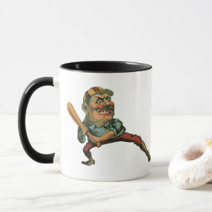 Vintage Sportarten, Angry Baseball Player Batter Tasse